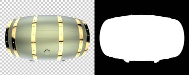 Fıçı beyaz arka planda izole edilmiş. 3d görüntüleme - illüstrasyon