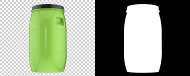 Namlu arka planda maskeyle izole edilmiş. 3d görüntüleme - illüstrasyon