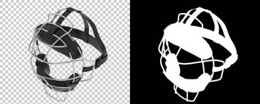 Beyzbol kafa koruma kaskı. 3d illüstrasyon 