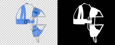 Beyzbol kafa koruma kaskı. 3d illüstrasyon 