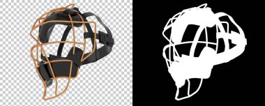 Beyzbol kafa koruma kaskı. 3d illüstrasyon 