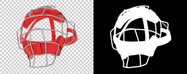 Beyzbol kafa koruma kaskı. 3d illüstrasyon 