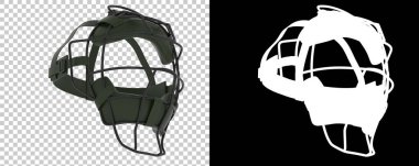 Beyzbol kafa koruma kaskı. 3d illüstrasyon 