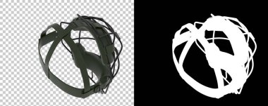 Beyaz arka planda boş yuvarlak ayna. 3d illüstrasyon