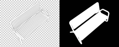 Şeffaf ve siyah arkaplanda basit bir bank tasarımı