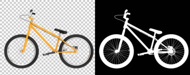 beyaz arkaplanda modern bmx bisiklet