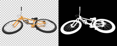 beyaz arkaplanda modern bmx bisiklet