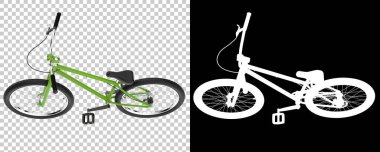 beyaz arkaplanda modern bmx bisiklet