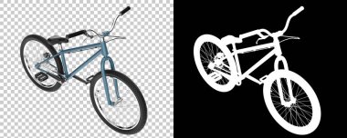 beyaz arkaplanda modern bmx bisiklet