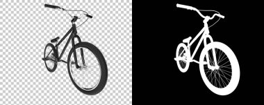 beyaz arkaplanda modern bmx bisiklet