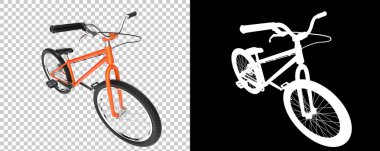 beyaz arkaplanda modern bmx bisiklet