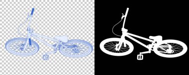 beyaz arkaplanda modern bmx bisiklet