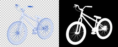 beyaz arkaplanda modern bmx bisiklet