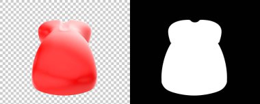 Arka planda maske olan bisiklet eyeri. 3d görüntüleme - illüstrasyon