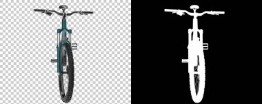 Bisiklet siyah ve beyaz arka planda izole edilmiş. 3d görüntüleme - illüstrasyon