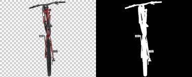 Bisiklet siyah ve beyaz arka planda izole edilmiş. 3d görüntüleme - illüstrasyon