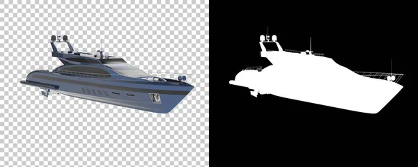 Δύο Τρισδιάστατα Μοντέλα Super Yachts Που Απομονώνονται Λευκό Φόντο — Φωτογραφία Αρχείου