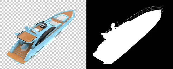 两个3D型豪华超级游艇 白色背景隔离 — 图库照片