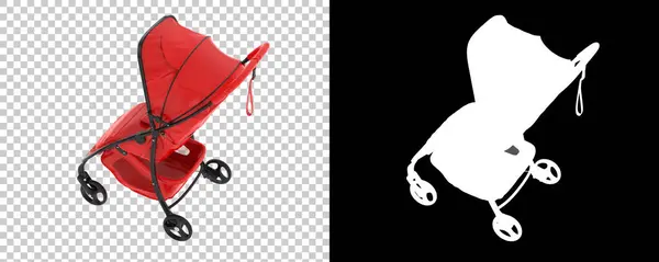 婴儿车 3D儿童推车示例 — 图库照片
