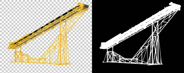 Belt Conveyor Construction Rendering Illustration Factory Machinery — Stock Photo, Image