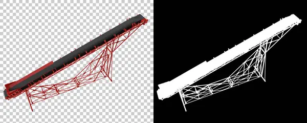 Belt Conveyor Construction Rendering Illustration Factory Machinery — Stock Photo, Image