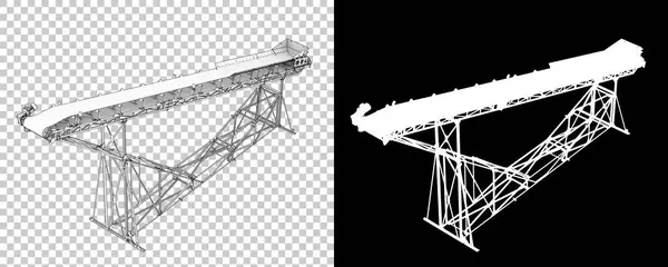 โครงสร างสายพานล าเล การแสดงภาพสามม เคร องจ กรโรงงาน — ภาพถ่ายสต็อก