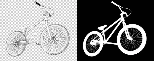 Moderna Bicicletta Bmx Sfondo Bianco — Foto Stock