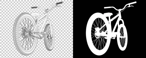 白色背景的现代Bmx自行车 — 图库照片