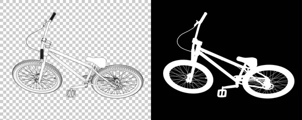 Moderna Bicicletta Bmx Sfondo Bianco — Foto Stock