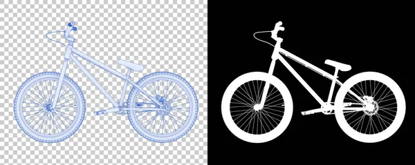 Modernes Bmx Fahrrad Auf Weißem Hintergrund — Stockfoto