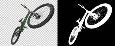 Bisiklet siyah ve beyaz arka planda izole edilmiş. 3d görüntüleme - illüstrasyon