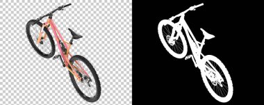 Bisiklet siyah ve beyaz arka planda izole edilmiş. 3d görüntüleme - illüstrasyon