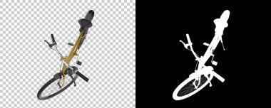 Bisiklet siyah ve beyaz arka planda izole edilmiş. 3d görüntüleme - illüstrasyon