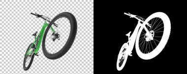 Bisiklet siyah ve beyaz arka planda izole edilmiş. 3d görüntüleme - illüstrasyon