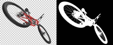 Bisiklet siyah ve beyaz arka planda izole edilmiş. 3d görüntüleme - illüstrasyon