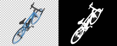 Bisiklet siyah ve beyaz arka planda izole edilmiş. 3d görüntüleme - illüstrasyon