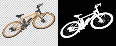 Bisiklet siyah ve beyaz arka planda izole edilmiş. 3d görüntüleme - illüstrasyon