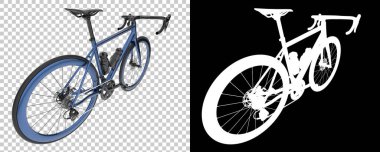 Bisiklet siyah ve beyaz arka planda izole edilmiş. 3d görüntüleme - illüstrasyon