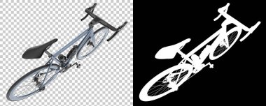 Bisiklet siyah ve beyaz arka planda izole edilmiş. 3d görüntüleme - illüstrasyon