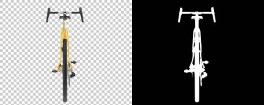 Bisiklet siyah ve beyaz arka planda izole edilmiş. 3d görüntüleme - illüstrasyon