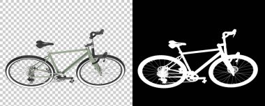 Bisiklet siyah ve beyaz arka planda izole edilmiş. 3d görüntüleme - illüstrasyon