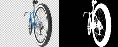 Bisiklet siyah ve beyaz arka planda izole edilmiş. 3d görüntüleme - illüstrasyon