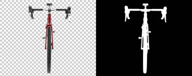 Bisiklet siyah ve beyaz arka planda izole edilmiş. 3d görüntüleme - illüstrasyon