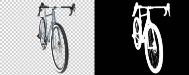 Bisiklet siyah ve beyaz arka planda izole edilmiş. 3d görüntüleme - illüstrasyon