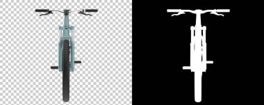 Bisiklet siyah ve beyaz arka planda izole edilmiş. 3d görüntüleme - illüstrasyon