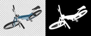 Bisiklet siyah ve beyaz arka planda izole edilmiş. 3d görüntüleme - illüstrasyon