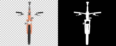 Bisiklet siyah ve beyaz arka planda izole edilmiş. 3d görüntüleme - illüstrasyon