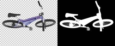 Bisiklet siyah ve beyaz arka planda izole edilmiş. 3d görüntüleme - illüstrasyon