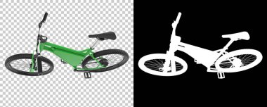 Bisiklet siyah ve beyaz arka planda izole edilmiş. 3d görüntüleme - illüstrasyon