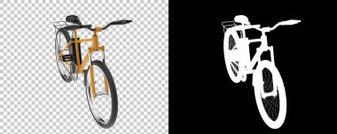 Bisiklet siyah ve beyaz arka planda izole edilmiş. 3d görüntüleme - illüstrasyon